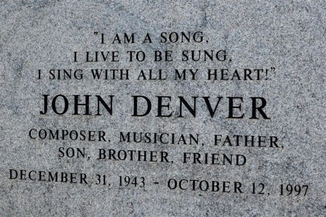 John Denver memorial stone