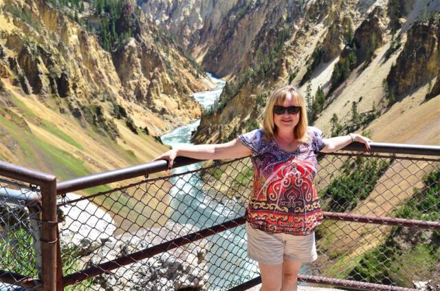 Kathy and the Yellowstone Grand Canyon