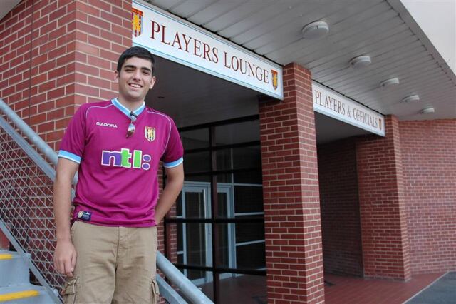Andrew - at the Villa player's entrance
