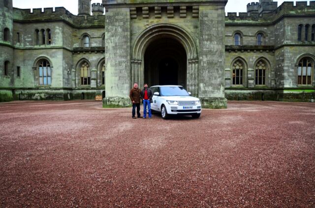 Roger and Andrew with Range Rover at Eastnor Castle (1)