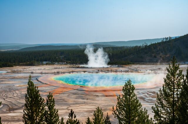 Grand Prismatic Spring from overlook (1)