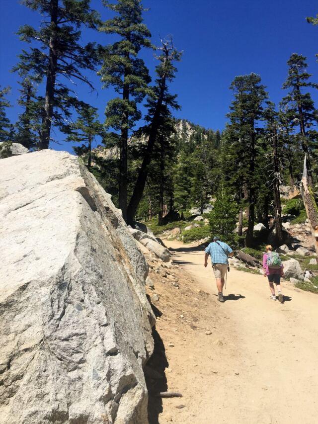 Hiking up to Angora Lake