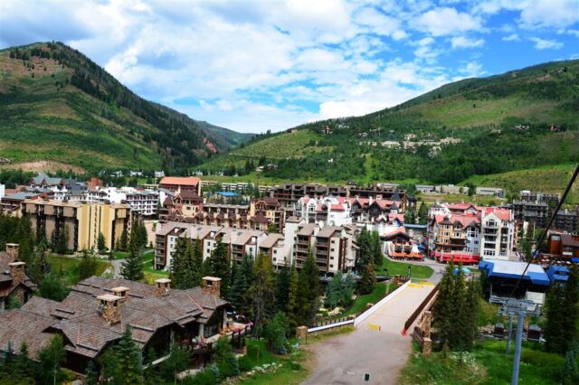 Looking back down at Lionshead Village