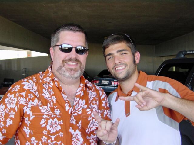 Dad and Andrew - Rice tailgate