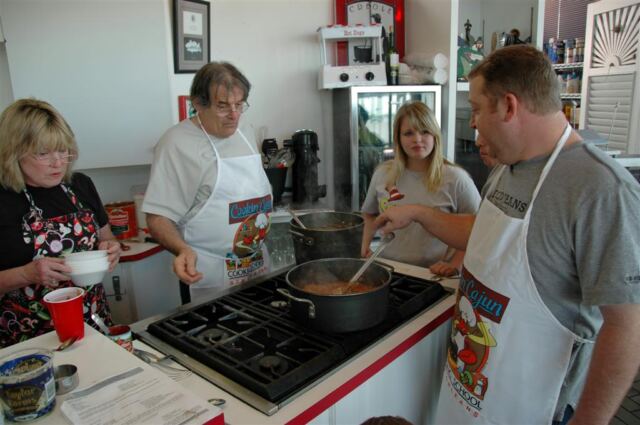 Showing off the cooking