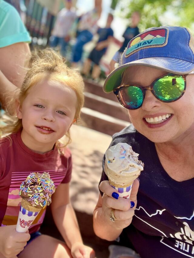 Shiloh and Grandma Bunny - ice cream time