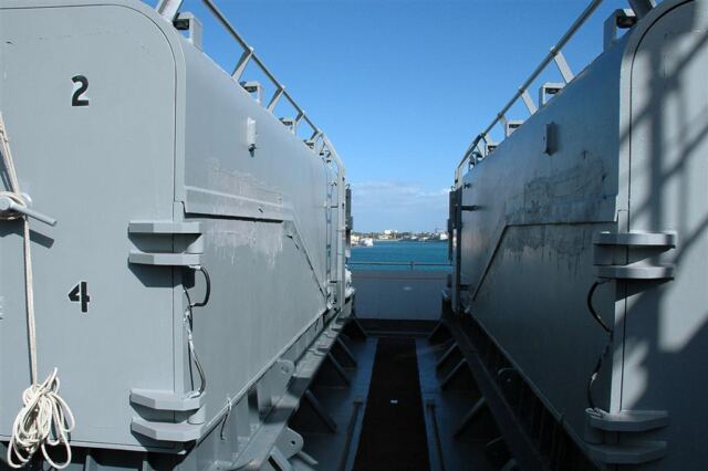Between the Tomahawk containers