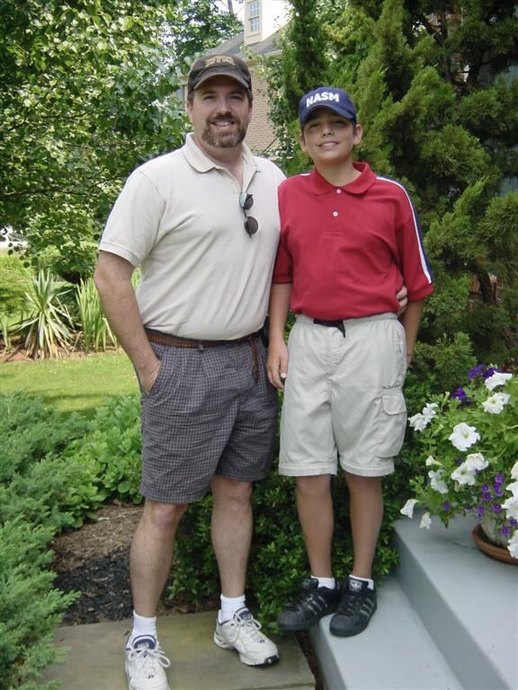 Dad and Andrew going golfing