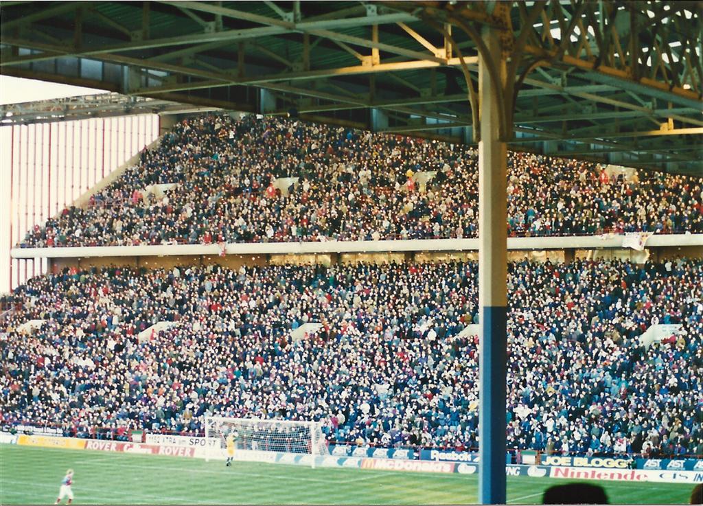 Villa fans in the Holte End