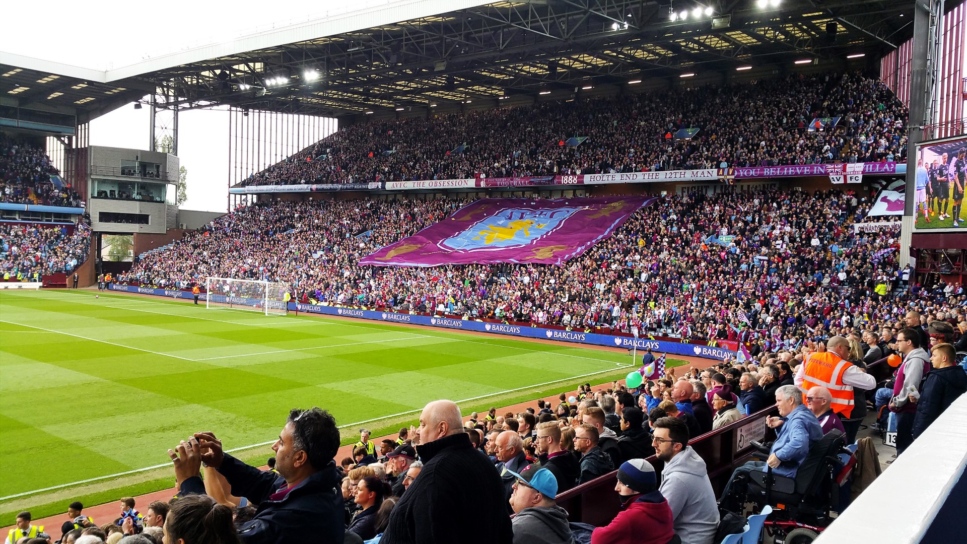 Villa banner in The Holte End